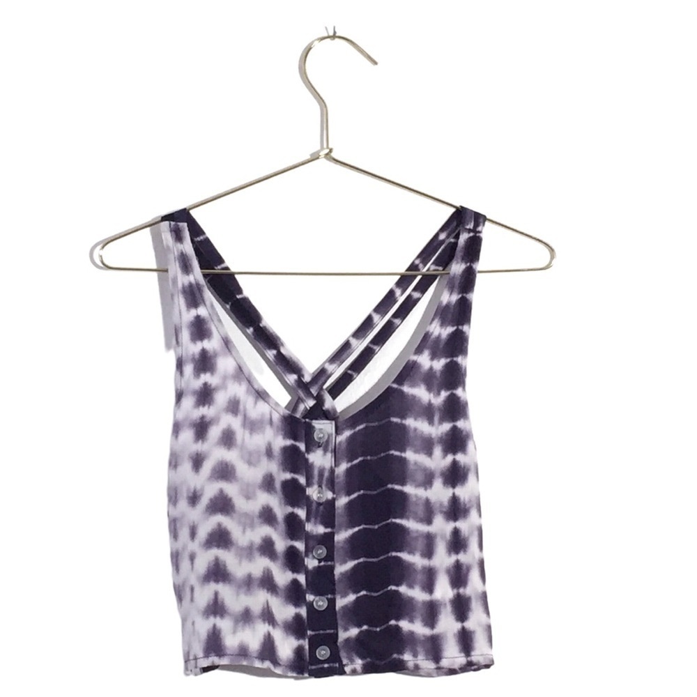 LF x Run Cinta Run Dark Blue Tie Dye Boho Crop Top XS